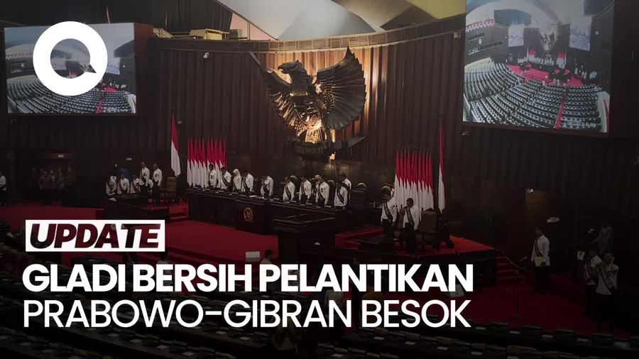 Video Gladi Bersih Pelantikan Presiden Digelar Besok, Pimpinan MPR Hadir