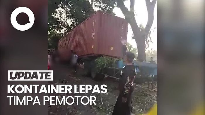 Video Wanita Hamil Tewas Tertimpa Peti Kemas yang Lepas dari Truk di Cianjur