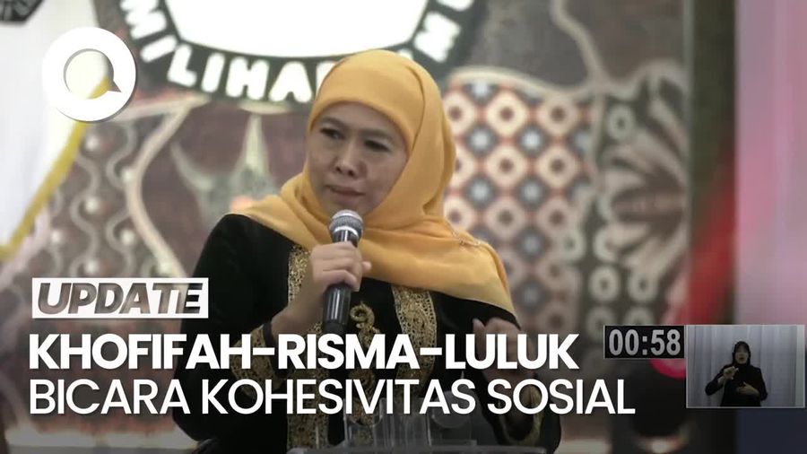 Video Khofifah Bicara Kohesivitas Sosial Jatim Sangat Baik, Risma-Luluk Merespons