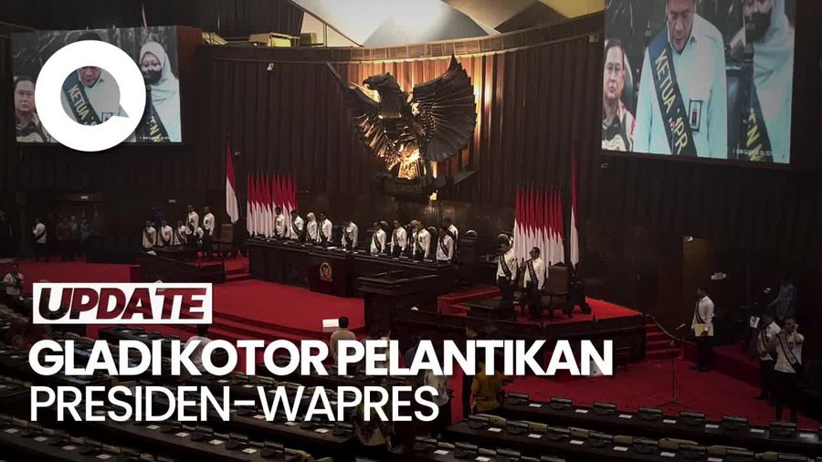 Video Gladi Kotor Pelantikan Presiden dan Wakil Presiden di MPR
