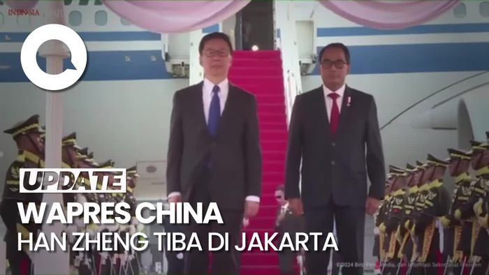 Video Wapres China Tiba di Jakarta Jelang Pelantikan Prabowo-Gibran