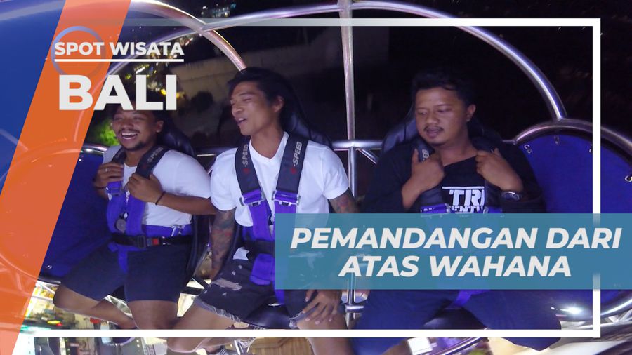 Menikmati Keindahan City Light dari Atas Wahana 5GX Sambil Deg-degan, Bali