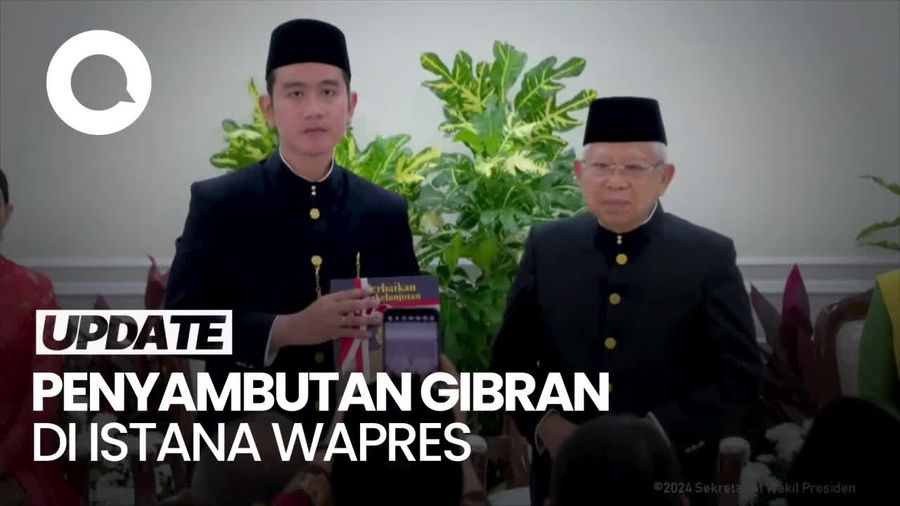 Video: Momen Penyambutan Gibran di Istana Wakil Presiden
