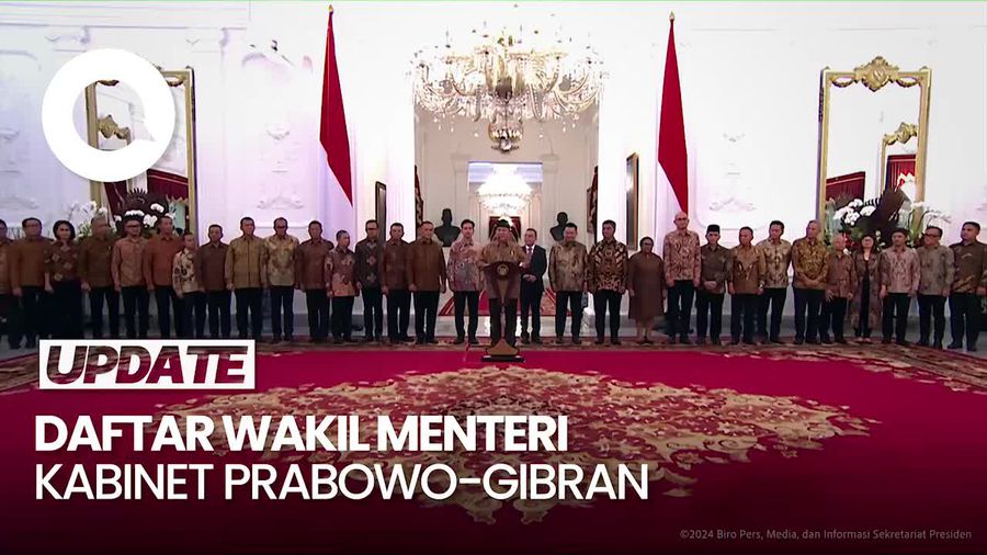 Video: Ada Giring-Veronica Tan, Ini Daftar Wakil Menteri Kabinet Merah Putih