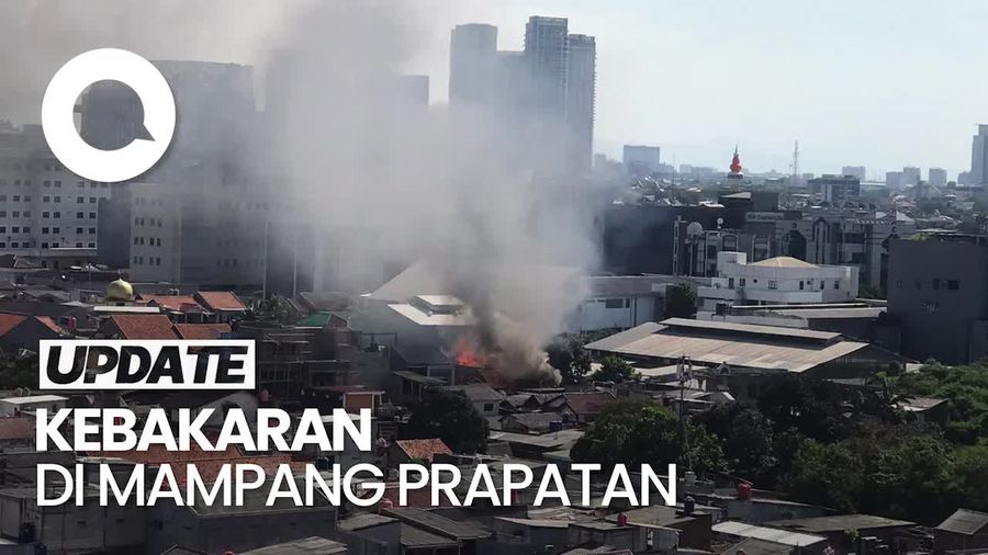 Video: Si Jago Merah Lahap Bangunan di Permukiman Mampang Prapatan