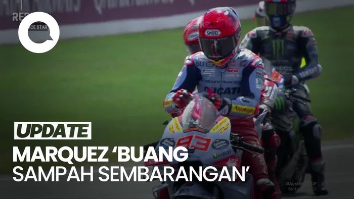 Video Marquez di Phillip Island: Buang Sampah Sembarangan, Oleng, Lalu Menang
