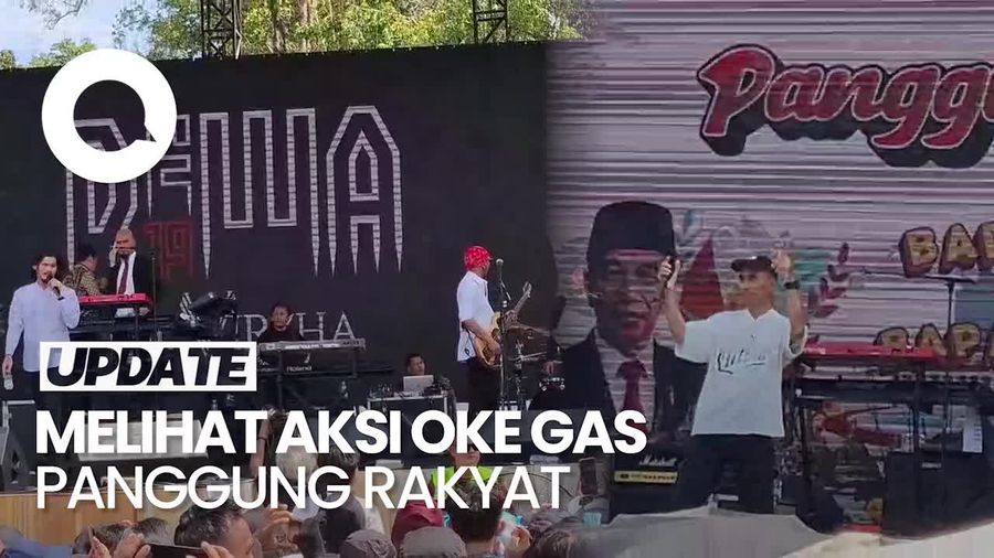 Video: Aksi Dewa 19 Ramaikan Panggung Rakyat Pelantikan Prabowo-Gibran