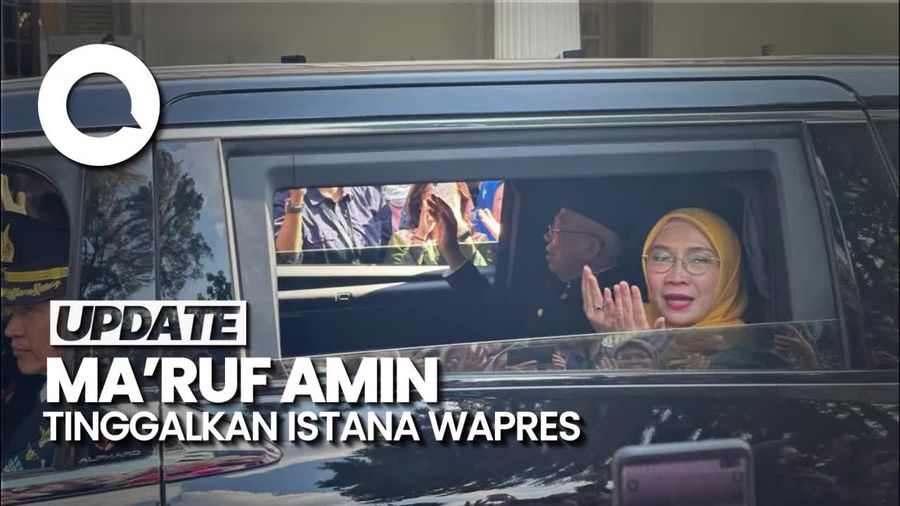 Video Maruf Amin Tinggalkan Istana Wapres Setelah Pisah Sambut dengan Gibran