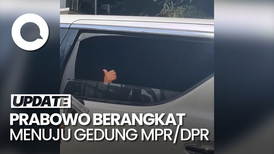 Video: Prabowo Berangkat dari Kertanegara Menuju Gedung MPR/DPR untuk Dilantik