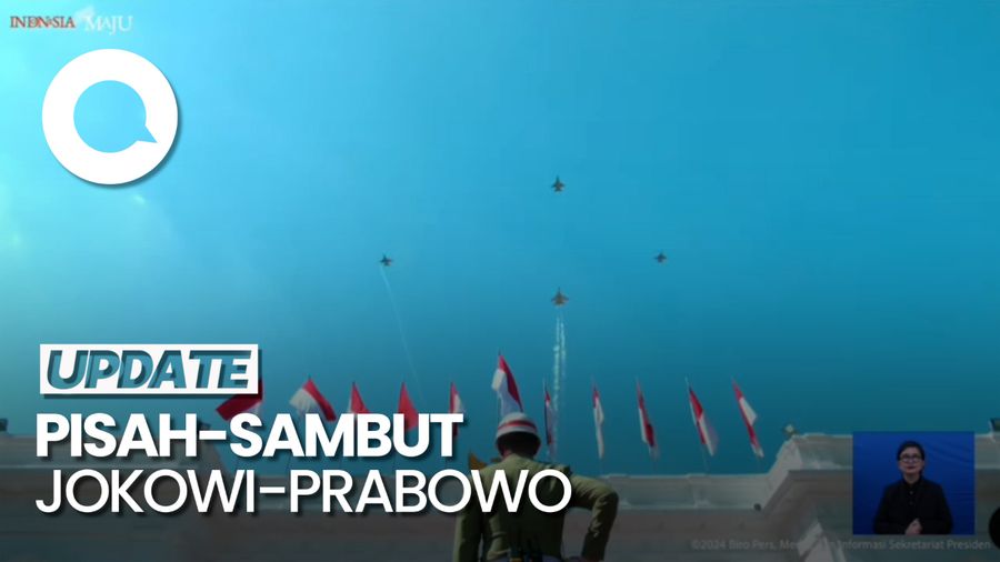 Video: Atraksi Jet Tempur Warnai Pisah-Sambut Jokowi-Prabowo