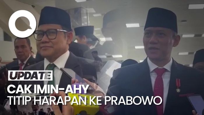 Video: AHY-Cak Imin Hadiri Pelantikan Prabowo-Gibran, Titip Harapan Ini