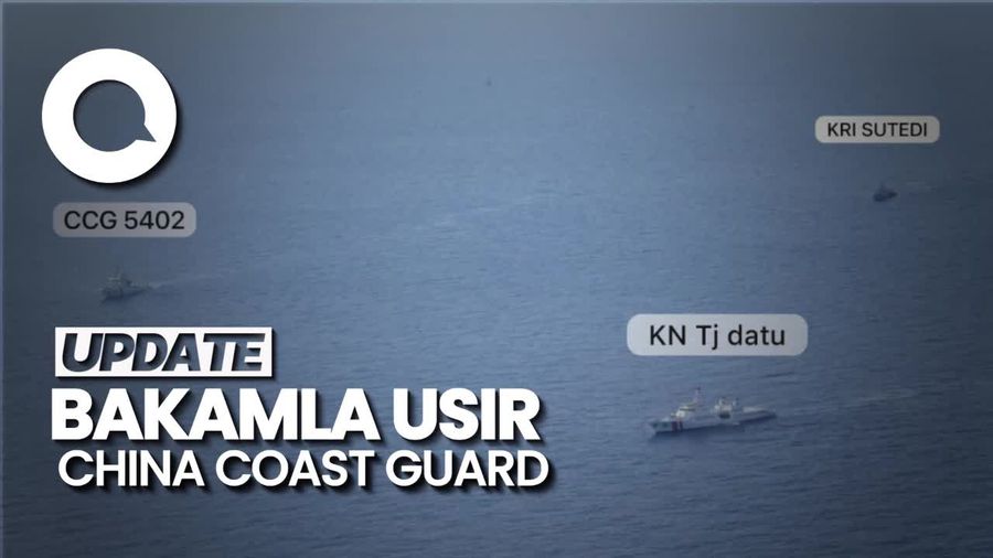 Video: Momen Bakamla Usir Kapal China di Perairan Natuna Utara