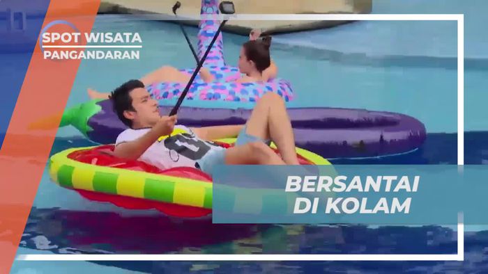 Bersantai Menikmati Kolam dengan Floties di Pangandaran