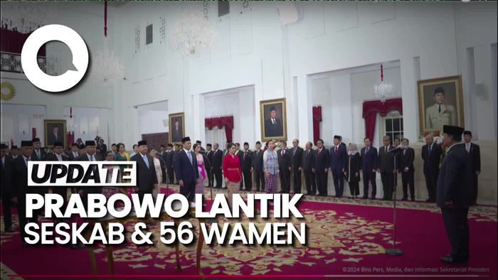 Video: Prabowo Resmi Lantik Seskab dan Wamen Kabinet Merah Putih