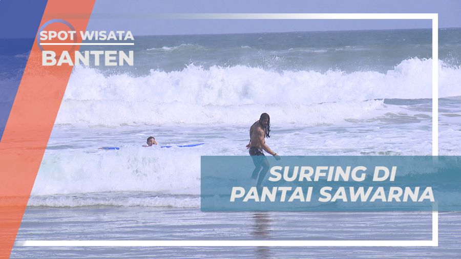 Sensasi Taklukkan Besarnya Ombak Pantai Goa Langir dengan Surfing, Banten
