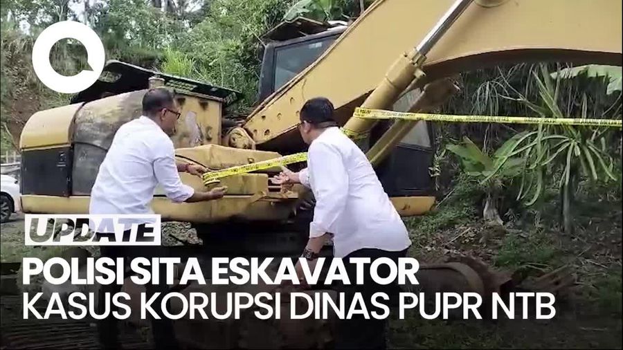Video: Penampakan Eskavator Kasus Korupsi Sewa Alat Berat di Dinas PUPR NTB