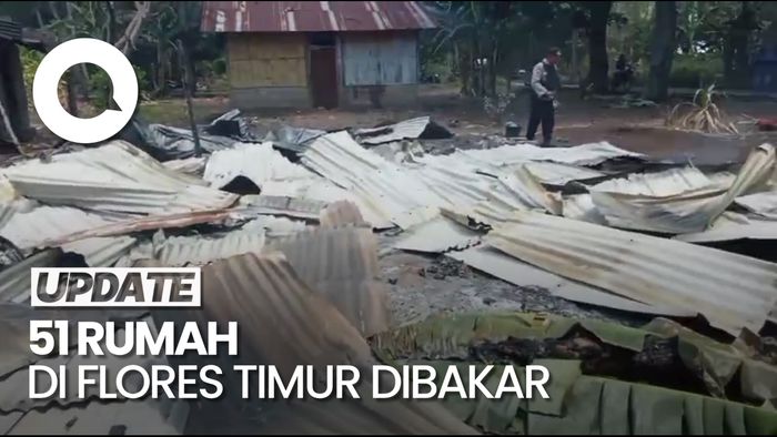 Video: Puluhan Rumah di Flores Timur Dibakar, 11 Orang Tangkap