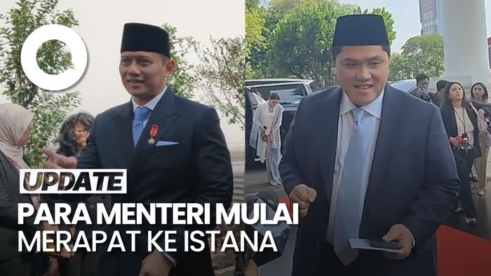 Video: Kompak Berdasi Biru, Menteri Prabowo Merapat ke Istana Jelang Pelantikan