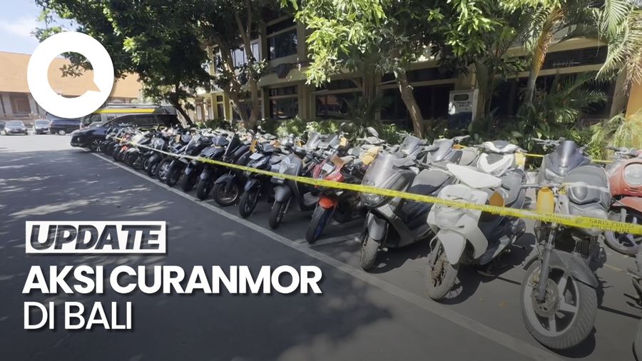Video Polda Bali Ringkus 11 Pelaku Curanmor, 51 Motor Disita