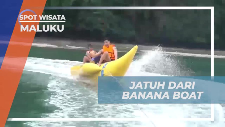 Terjatuh dari Banana Boat di Pantai Natsepa Maluku