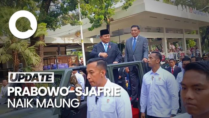 Video: Naik Maung, Prabowo-Sjafrie Sapa Warga Seusai Sertijab di Kemenhan