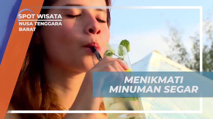 Menikmati Minuman Segar Sambil Bersepeda di Gili Trawangan, Nusa Tenggara Barat