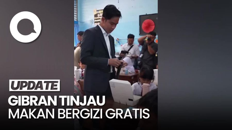 Video: Gaya Wapres Gibran Tinjau Makan Bergizi Gratis di SDN 03 Menteng