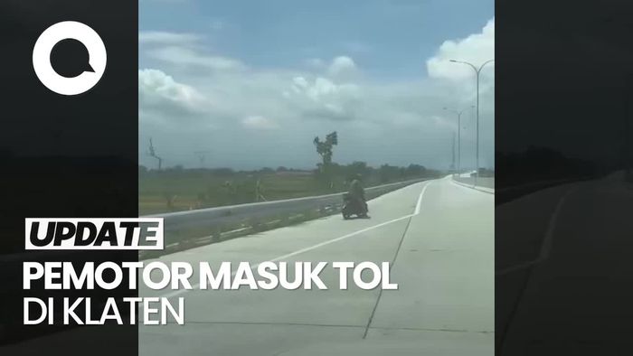 Video Viral Pemotor Masuk Jalan Tol di Klaten, Akhirnya Putar Balik