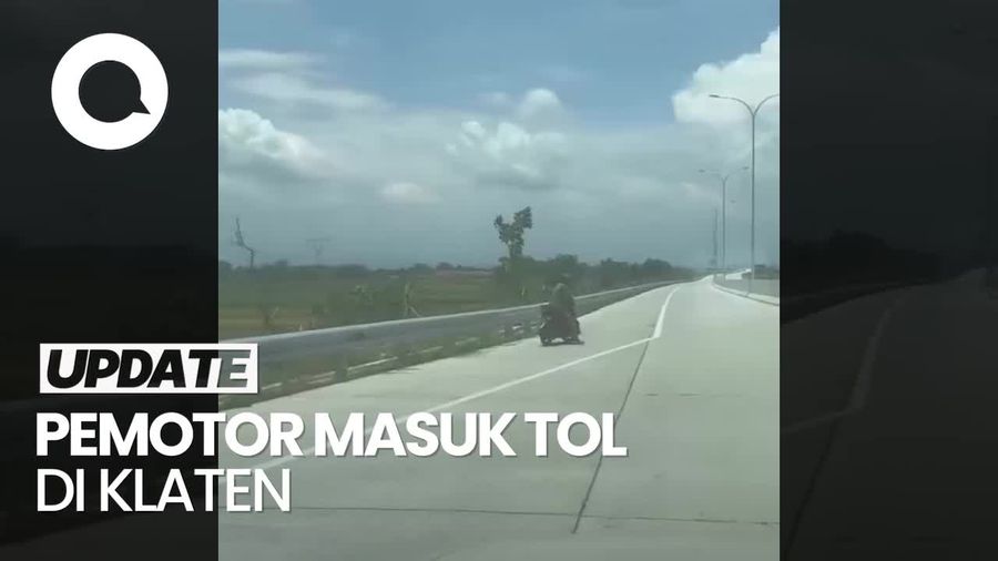 Video Viral Pemotor Masuk Jalan Tol di Klaten, Akhirnya Putar Balik
