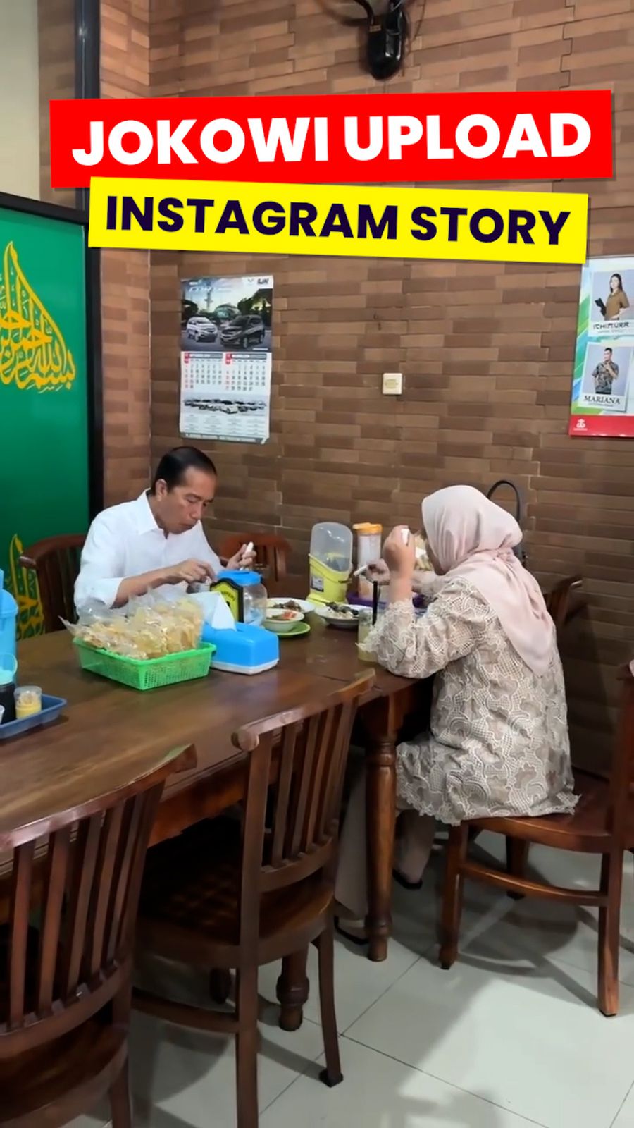 Video: Momen Jokowi Makan Bareng Iriana Seusai Pulkam ke Solo