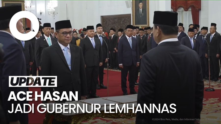Video Momen Prabowo Lantik Ace Hasan Syadzily Jadi Gubernur Lemhannas