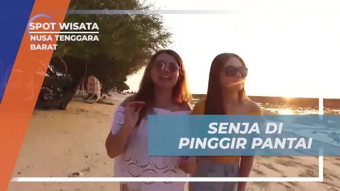 Menikmati Senja di Pinggir Pantai Gili Trawangan, Nusa Tenggara Barat