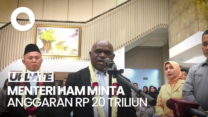 Video: Menteri HAM Natalius Pigai Minta Anggaran Kementerian Rp 20 Triliun