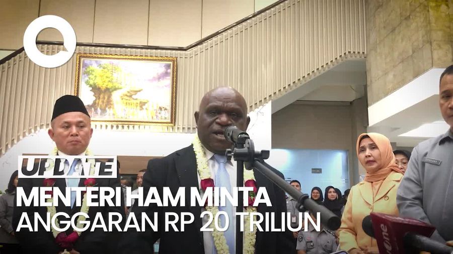 Video: Menteri HAM Natalius Pigai Minta Anggaran Kementerian Rp 20 Triliun
