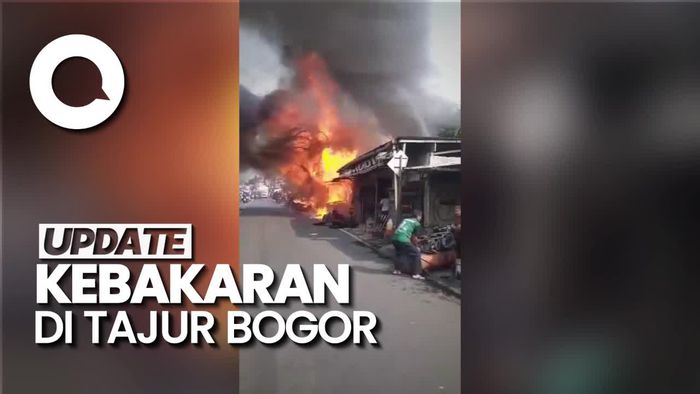 Video: Kebakaran Hanguskan 8 Kios dan 2 Rumah di Tajur Bogor