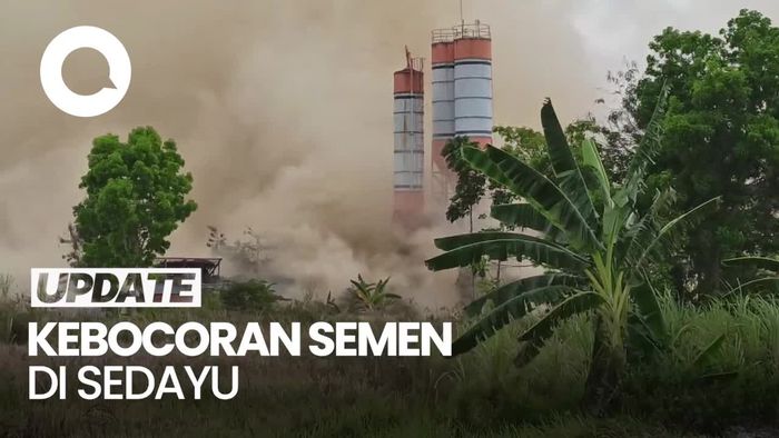 Video: Katup Penampungan Semen di Pabrik Bantul Bocor, Debu Beterbangan