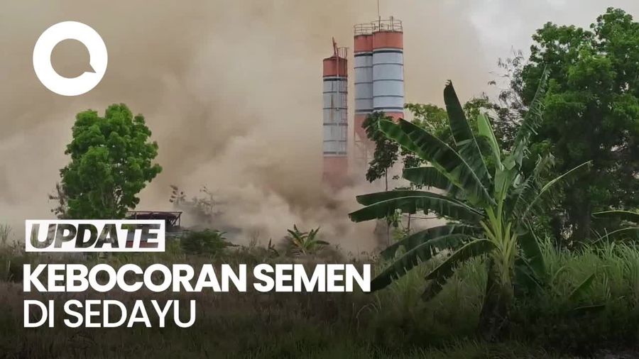 Video: Katup Penampungan Semen di Pabrik Bantul Bocor, Debu Beterbangan