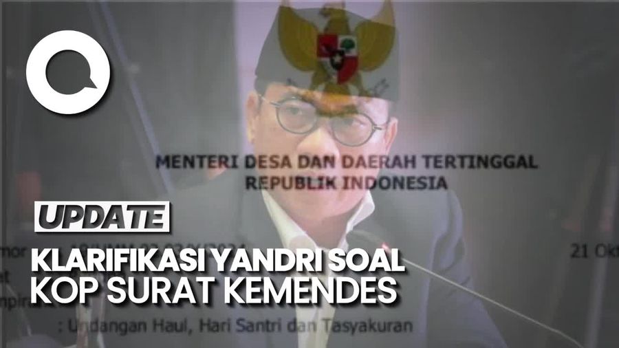 Video Ramai soal Kop Surat Kemendes, Yandri Janji Lebih Hati-hati ke Depan