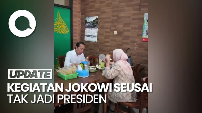 Video Jokowi Nikmati Masa Tak Lagi Jadi Presiden, Makan Sate Bareng Iriana