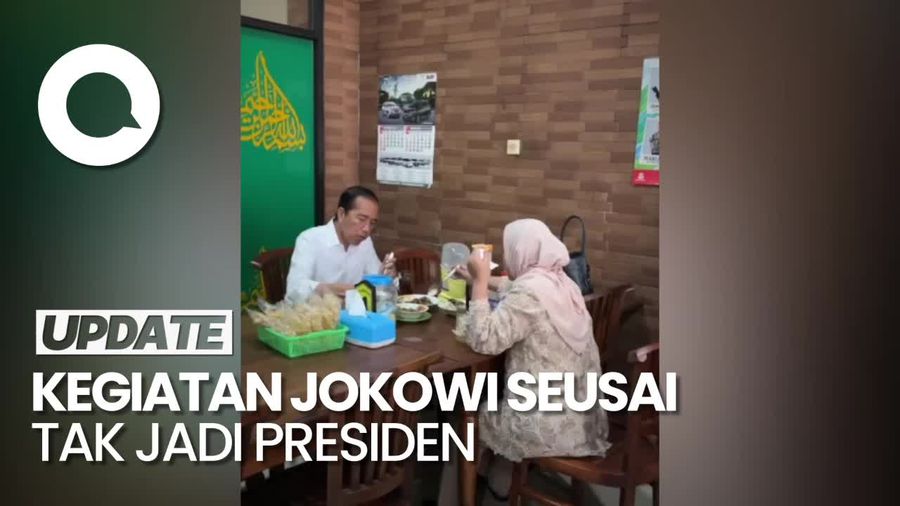 Video Jokowi Nikmati Masa Tak Lagi Jadi Presiden, Makan Sate Bareng Iriana