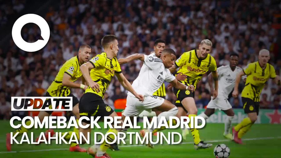Video: Hujan Gol! Real Madrid Comeback Kalahkan Dortmund 5-2