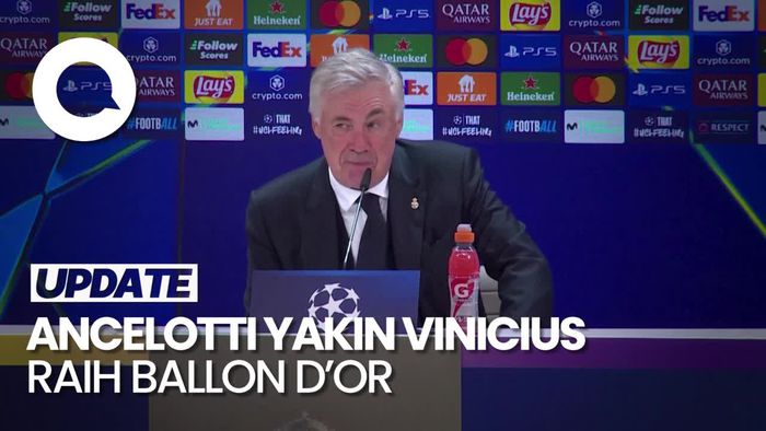 Video Ancelotti: Hat-trick Hari Ini Akan Bantu Vinicius Raih Ballon dOr