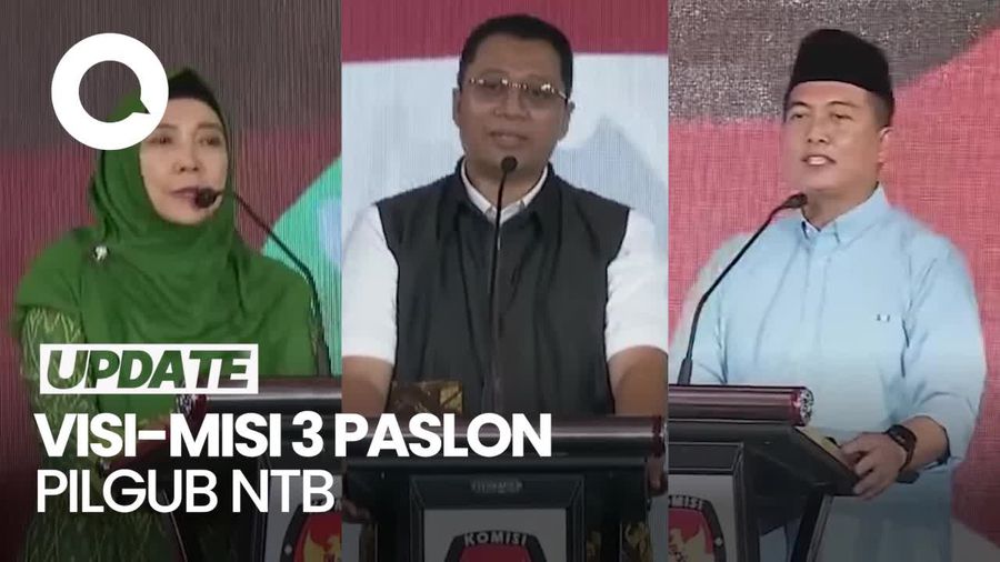 Video: Debat Pilgub NTB Dimulai, Cek Visi-Misi 3 Paslon di Sini