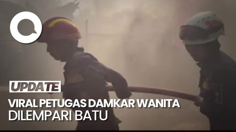Video Viral 2 Petugas Wanita Damkar Bogor Dilempar Batu saat Bertugas