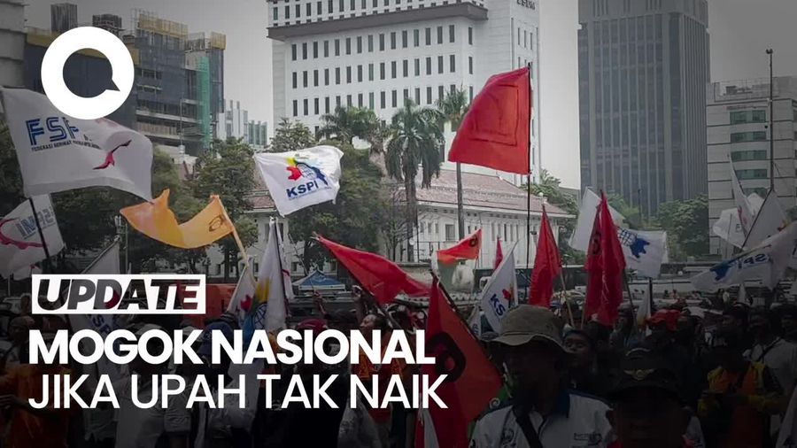 Video Serikat Buruh Ancam Mogok Nasional Jika Upah Tak Naik
