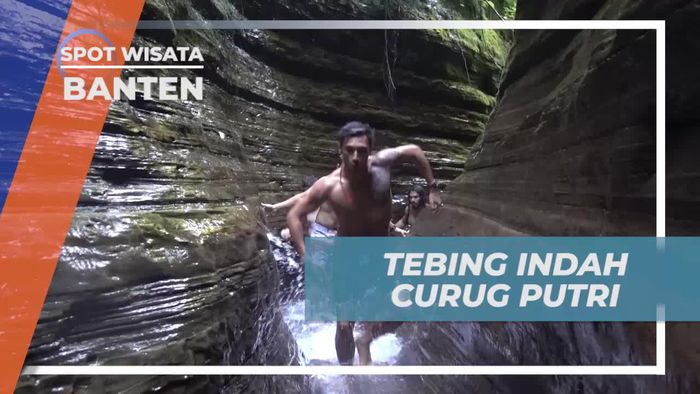 Kagumi Keindahan Tebing di Curug Putri, Banten