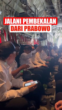 Video: Suasana Jajaran Menteri Prabowo Terbang Naik Hercules
