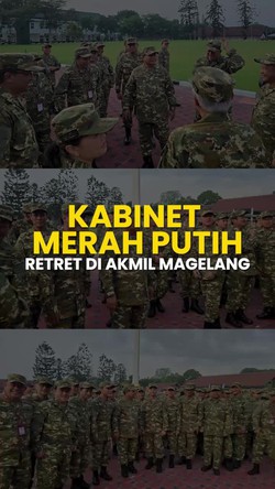 Video: Gaya Prabowo-Gibran Pakai Seragam Komcad saat Retreat di Akmil 