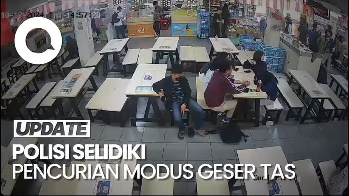 Video: Detik-detik Pencurian Modus Geser Tas di Kampus Depok