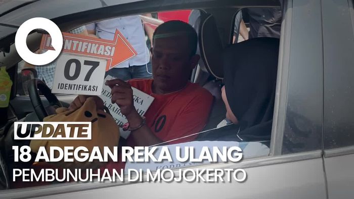 Video: Polisi Gelar Reka Ulang Pembunuhan Wanita Berbaju Pink di Mojokerto
